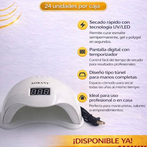Lámpara para Uñas con Luz LED UV