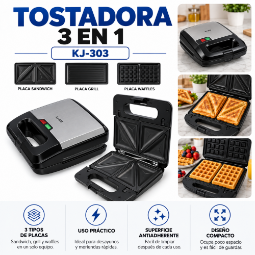 TOSTADORA 3 EN 1 KJ-303